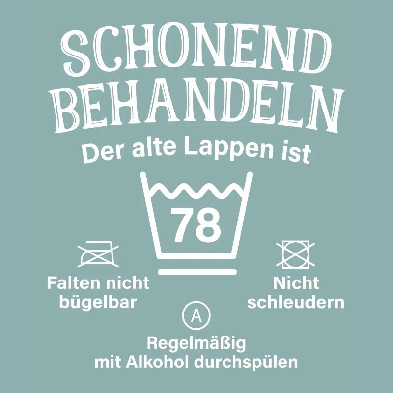 78. Geburtstag Schonend Behandeln Alte Lappen 78