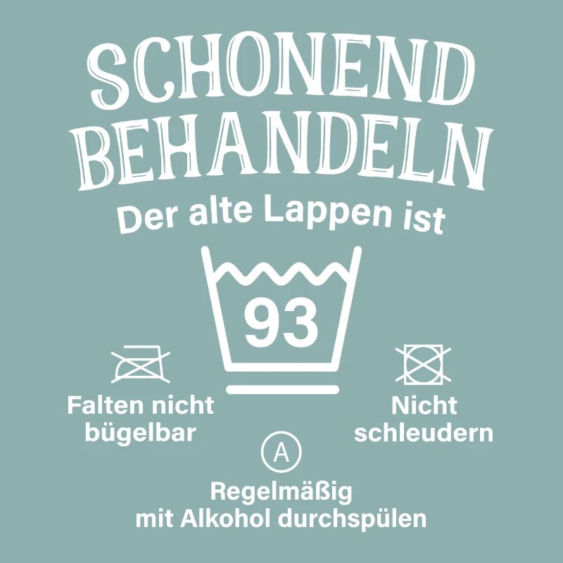 93. Geburtstag Schonend Behandeln Alte Lappen 93