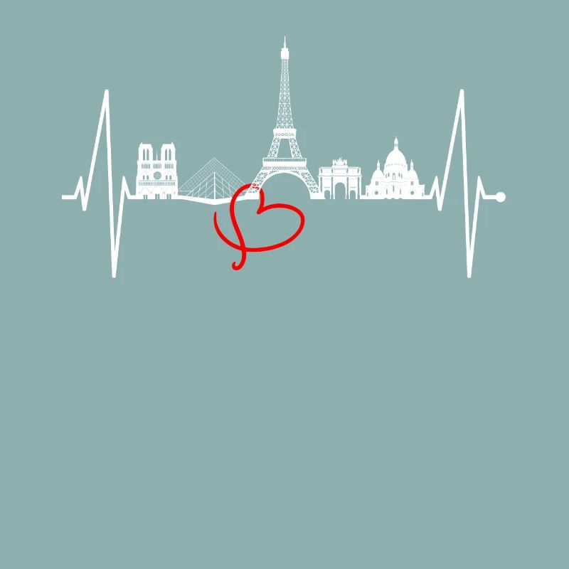 Paris Skyline Herzschlag Eiffelturm Frankreich