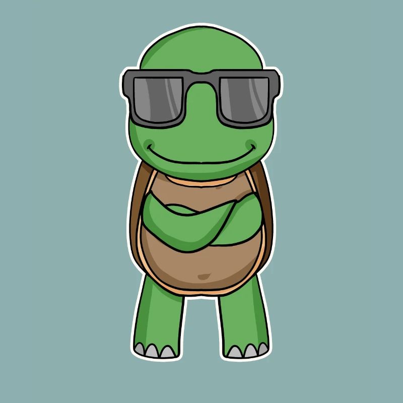 Schildkröte mit Brille