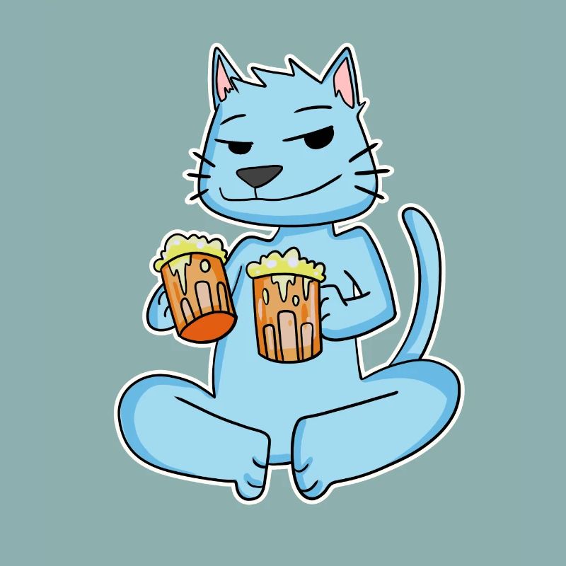 Chat à la bière