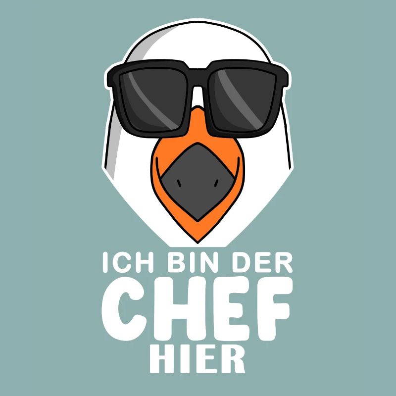 Chef Spruch mit Möwe Motiv