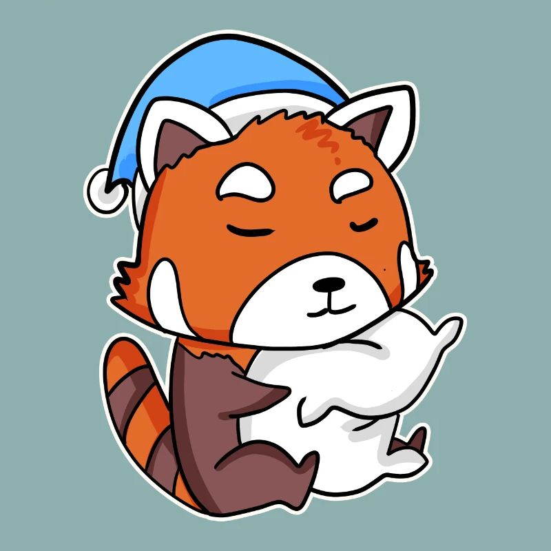 Western Little Panda with Pillow and Sleeping Hat