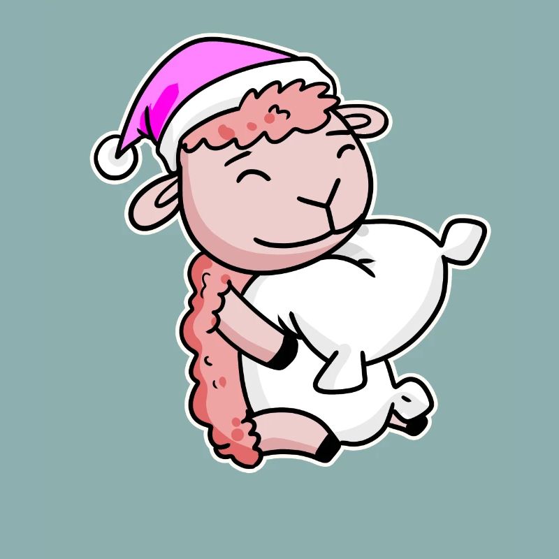 Sheep Tired Sleeping Sleeping Girl