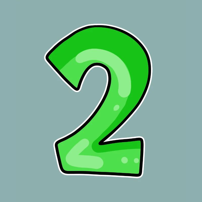 Two - 2 - Number Number
