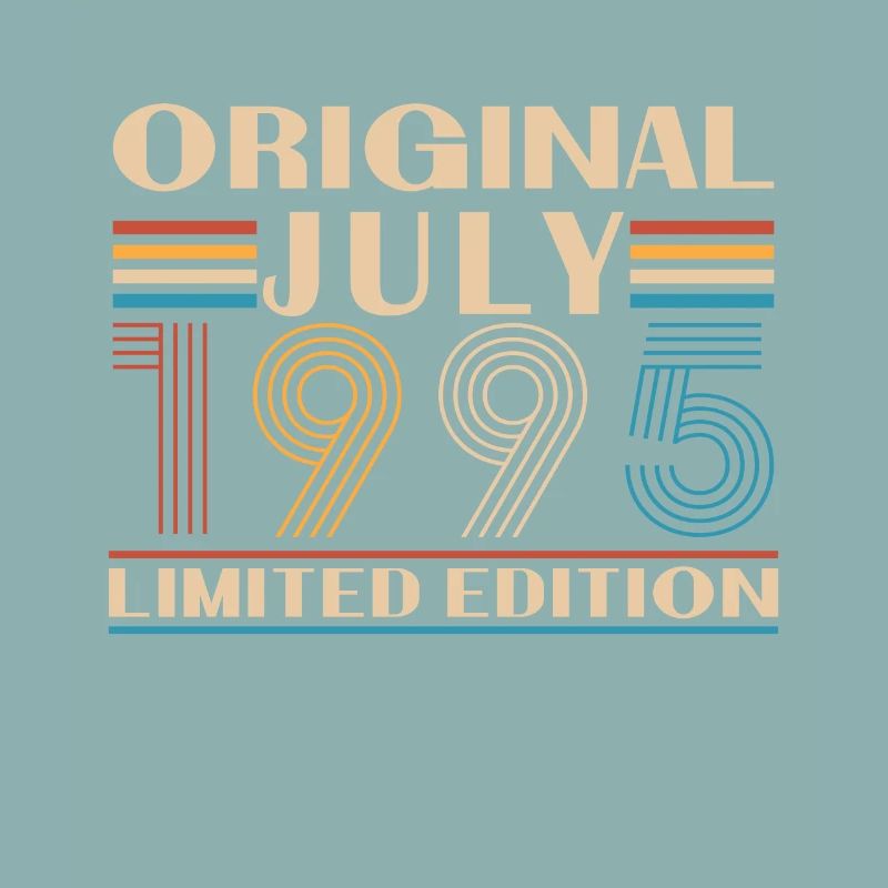 1995 Juli Vintage Retro Geburtstagsgeschenk
