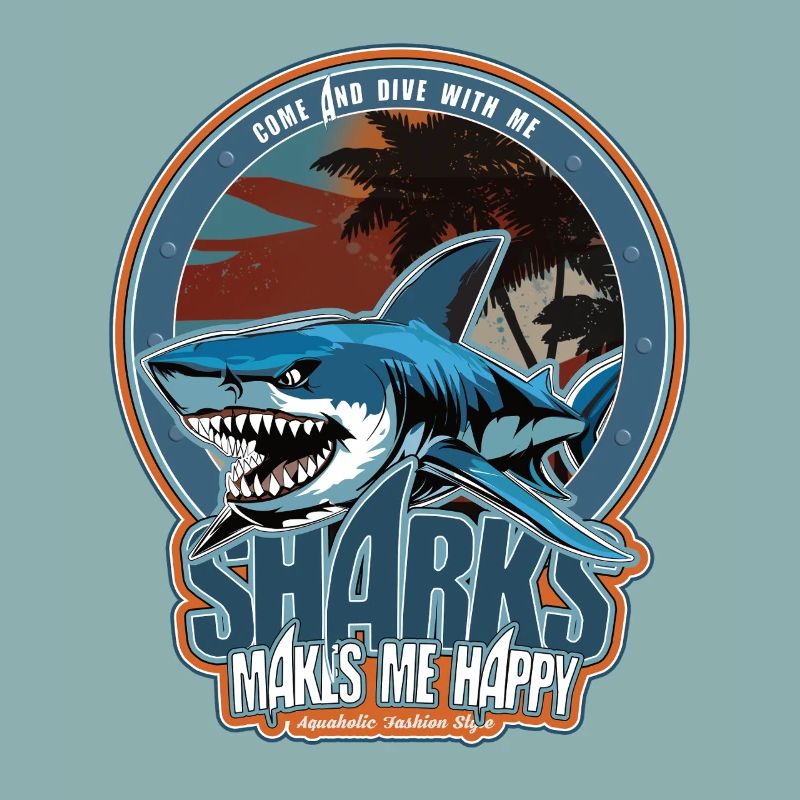 Les requins me rendent heureux. Conception aquaholique