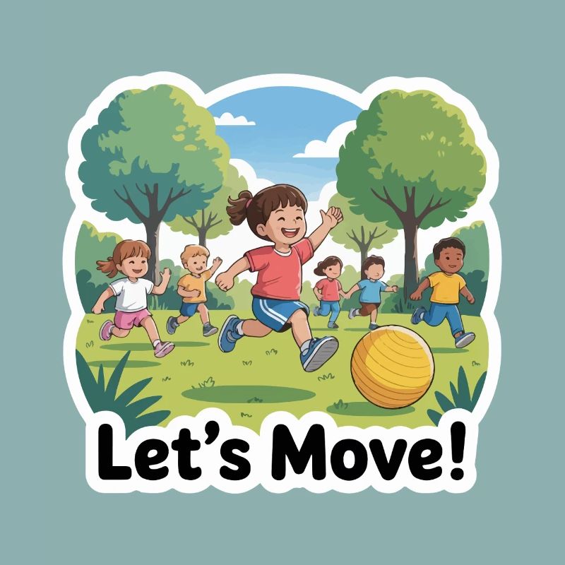 CHILDREN EXERCISING. LET S MOVE