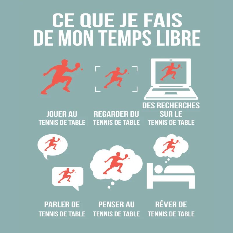 Ce que je fais de mon temps libre Tennis de table