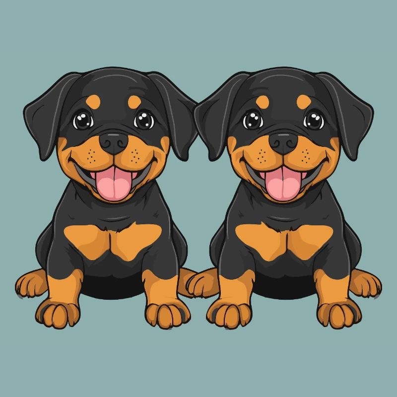 Rottweiler Hund Comic