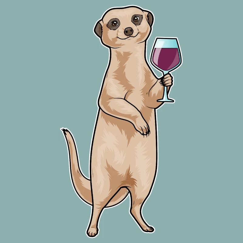 Erdmännchen Rotwein