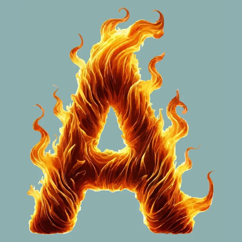 Letter A Flames