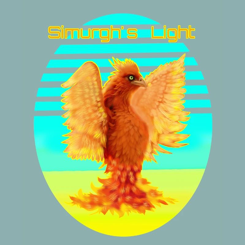 Leuchtend Orange Cyber Bird: Vogel der Glücklichen