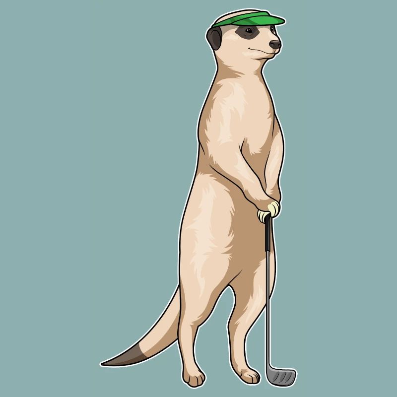 Erdmännchen Golf Golfschläger