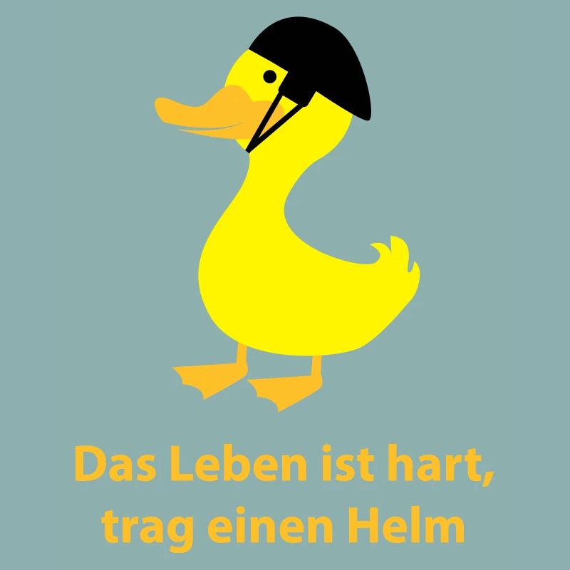 Ente mit Helm