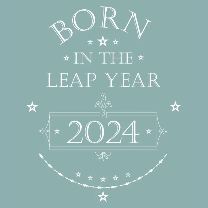 Né dans l’année bissextile 2024 blanc