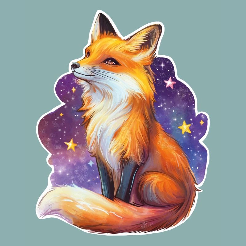 Fuchs und Sternenhimmel