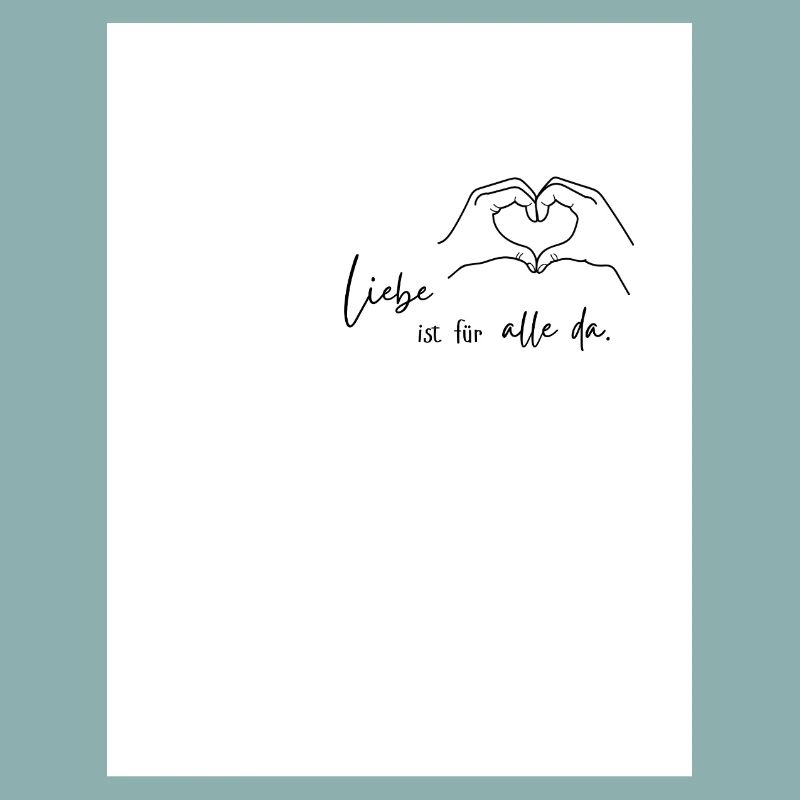 Handschrift Illustration Hande Liebe Pride T sh