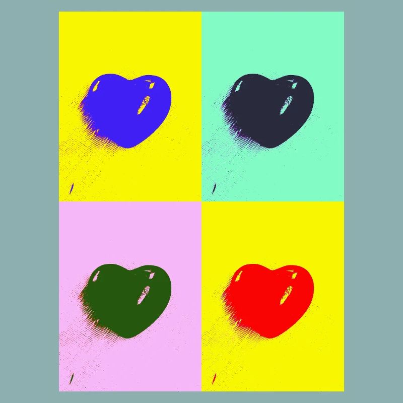Pop art heart