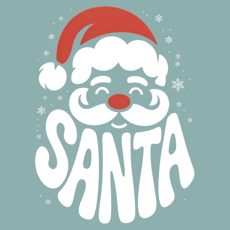 Père Noël - Logo de bande dessinée vintage cool