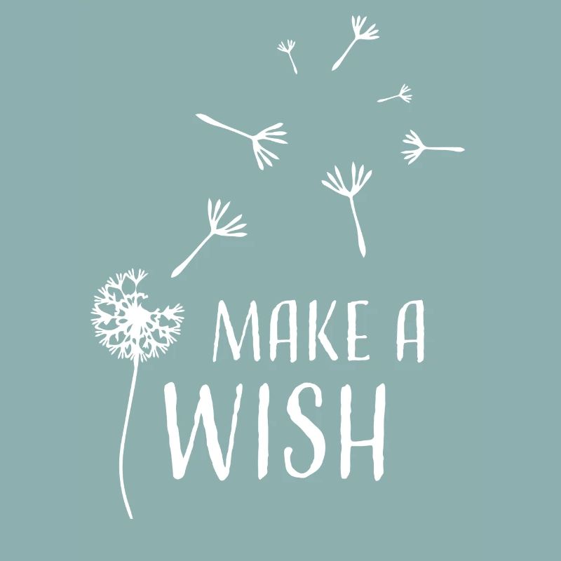 Pusteblume make a wish weiss