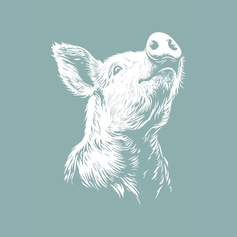 Cute Pig Silhouette