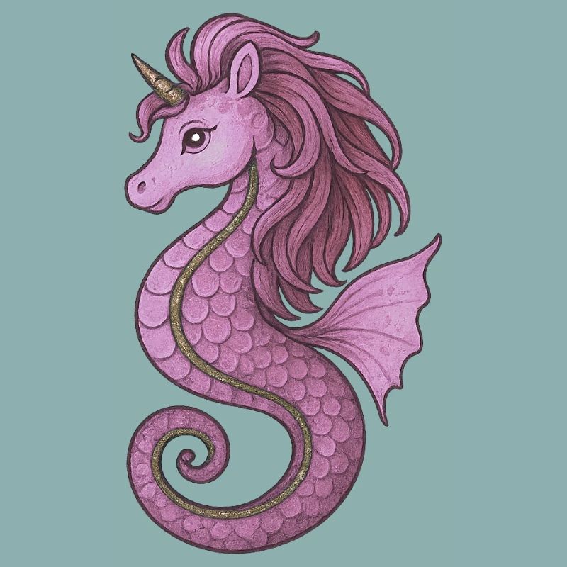Seepferdchen-Einhorn Pink Violet