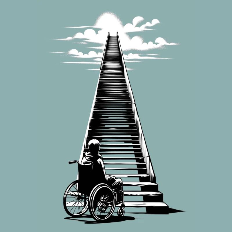 Escaliers vers le ciel | Encore une fois, pas de rampe