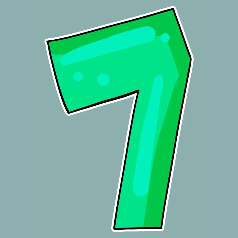 Zahl 7 Nummer Sieben