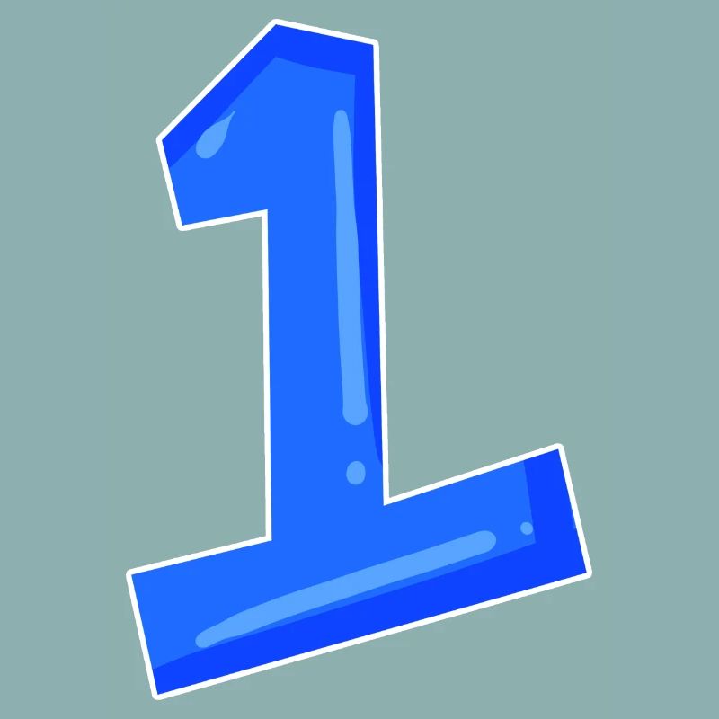 Numéro 1 bleu