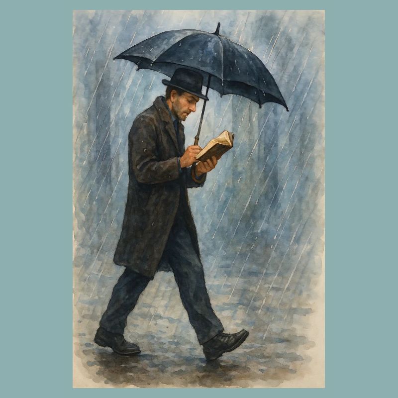 Lesen im Regen