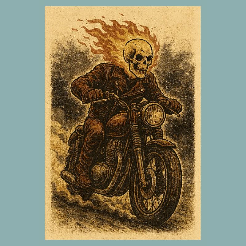 Ghost Rider dans un style vintage