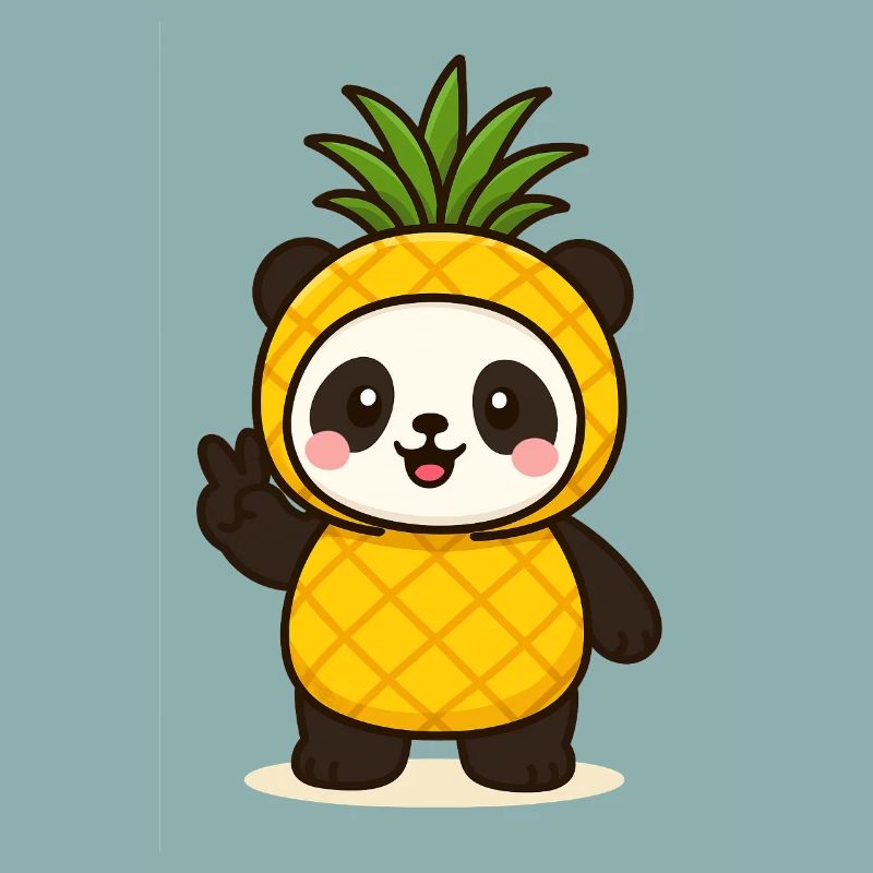Fruchtig süß und tierisch cool Ananaspanda