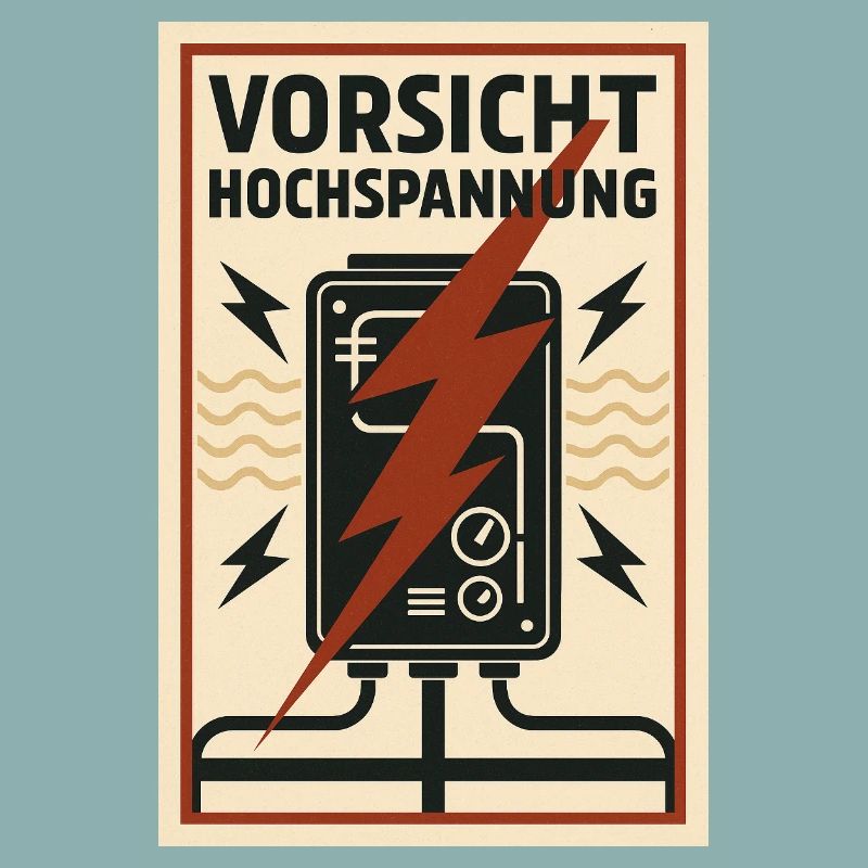 Caution High Voltage Current Warning Sign
