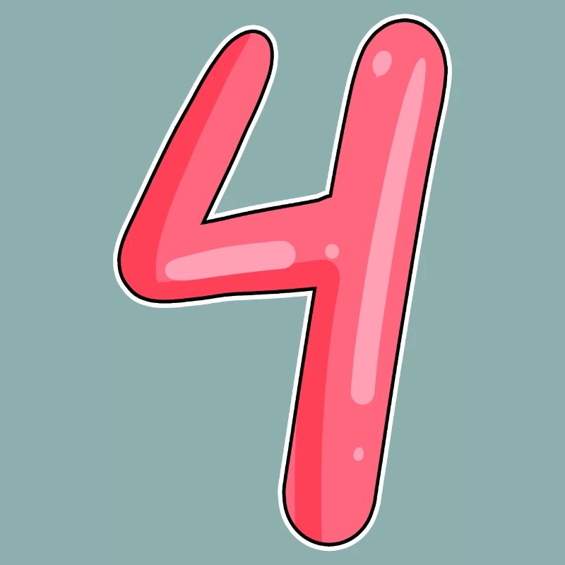 4 - Vier Zahl Nummer