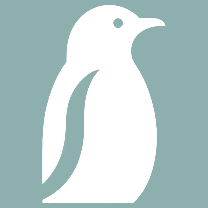Pingouin Pôle Sud Silhouette Minimaliste