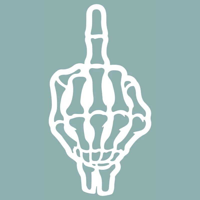 Skeleton Middle Finger Hand