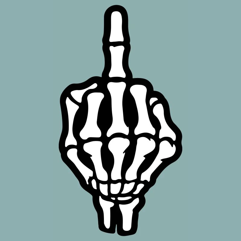 Skeleton Middle Finger Hand