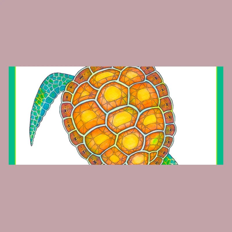 Sea Turtle Hand Drawn