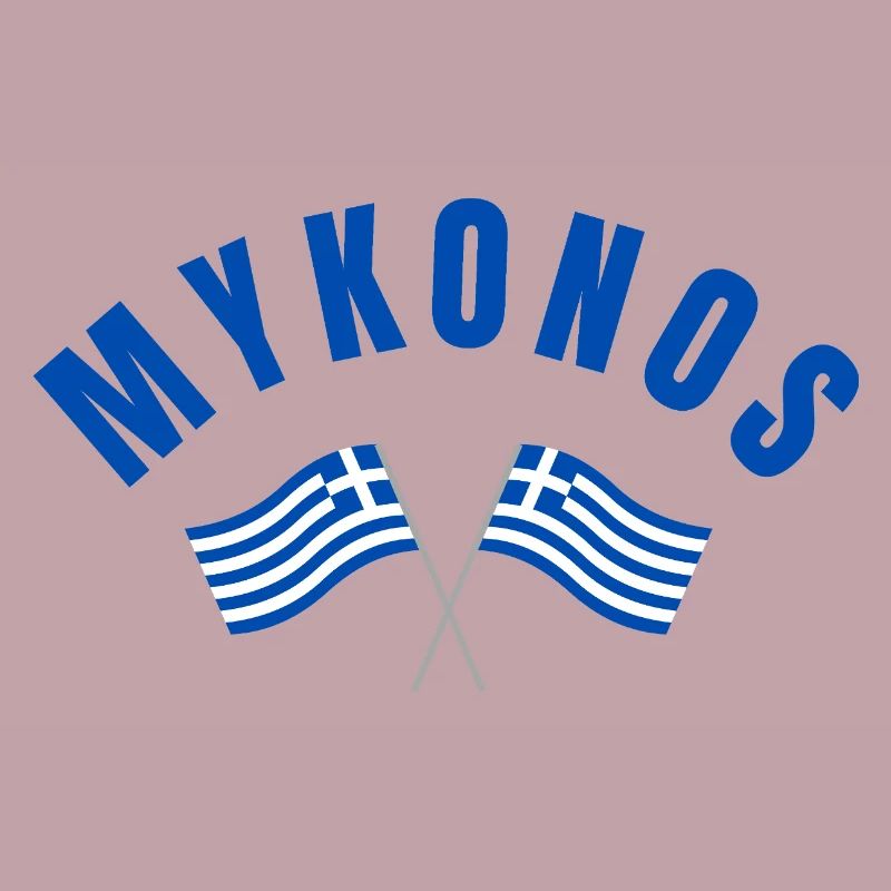 Drapeaux grecs de Mykonos