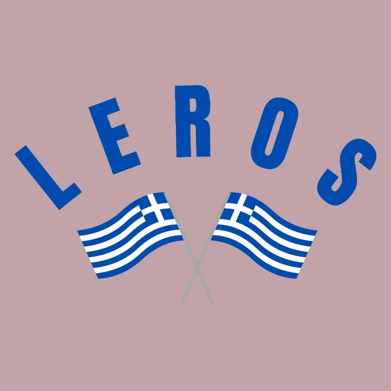 Drapeaux grecs de Leros