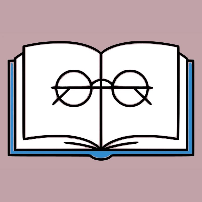 Offenes Buch Brille Schule