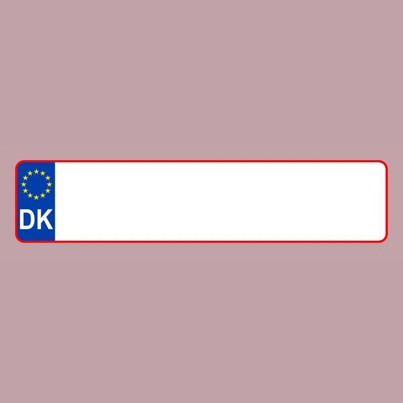 plaque d'immatriculation DK