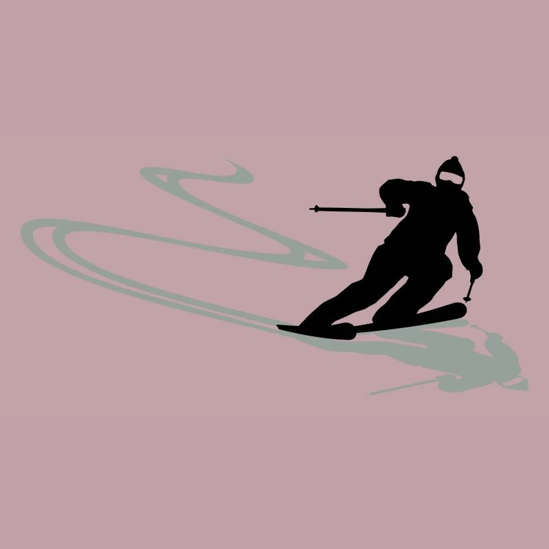 Skifahrer Spur