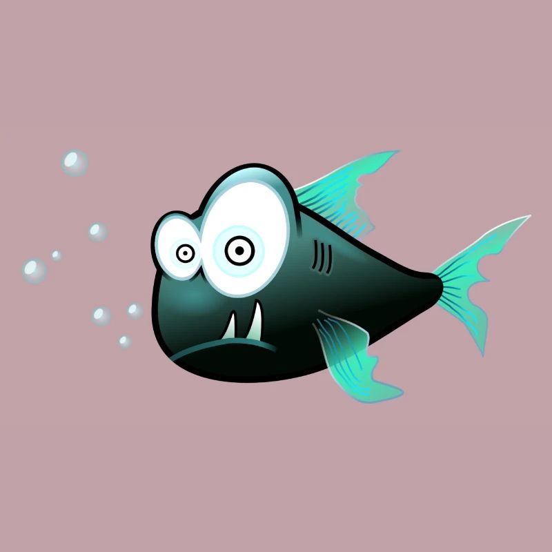 Fish with teeth comic shark