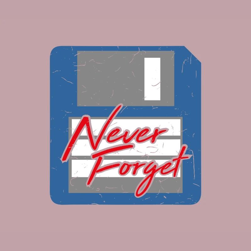 Never Forget Diskette Computer Speicher PC Retro