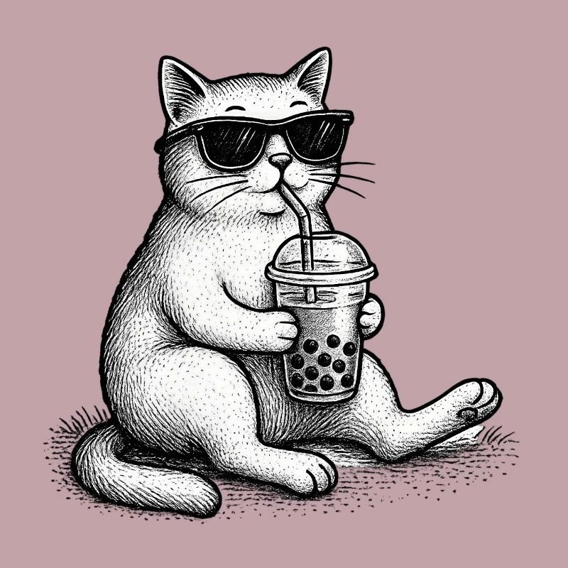 Bubble Tea Cat