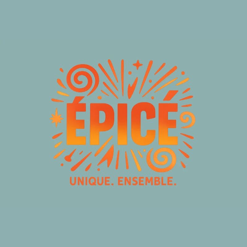 Einzigartiges Spicy Logo Set
