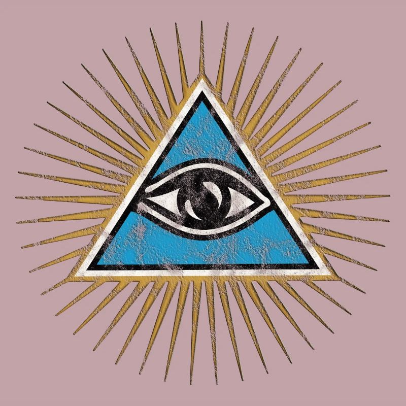 All-Seeing Eye, Triangle, Pyramid, Vintage, God