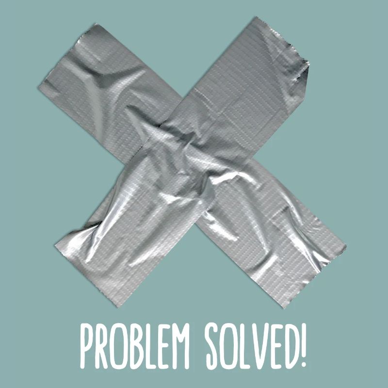 Problem solved (place on black item)